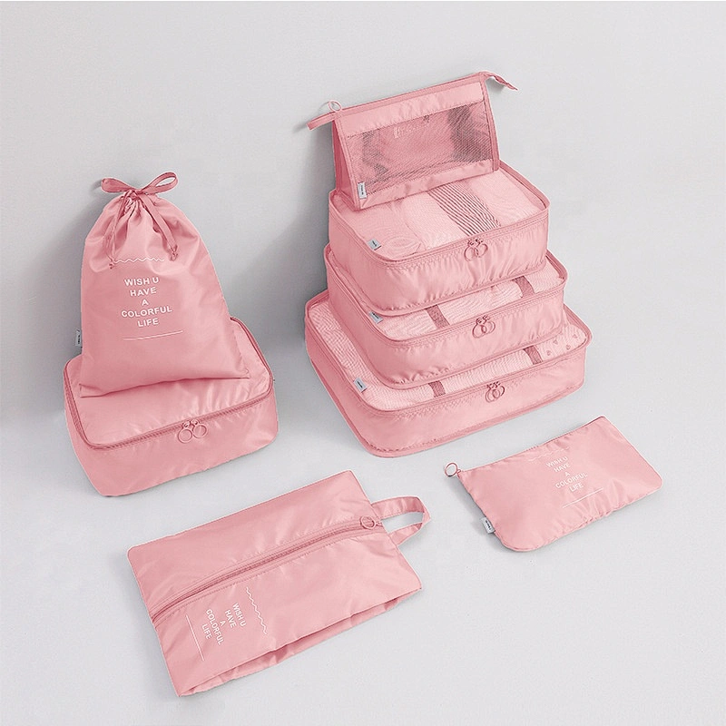 Luggage travelling bag 8pcs set simple compartmentalize storage suit Luggage storage bag travel bag