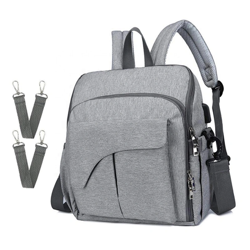 Fashion Mummy Maternity Bag Multi-function Diaper Bag Backpack Nappy Baby Bag with Stroller Straps for Baby Care