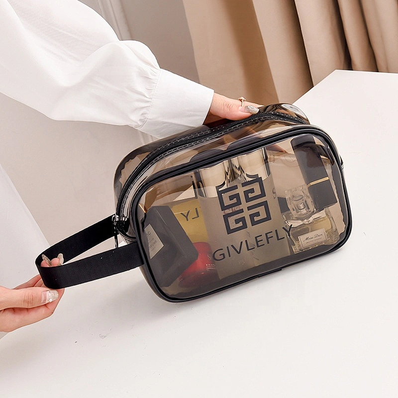 Custom Logo pvc small Waterproof cosmetic kit bags zip Pouch Transparent Beauty Clear Travel Makeup mini Wash Bag