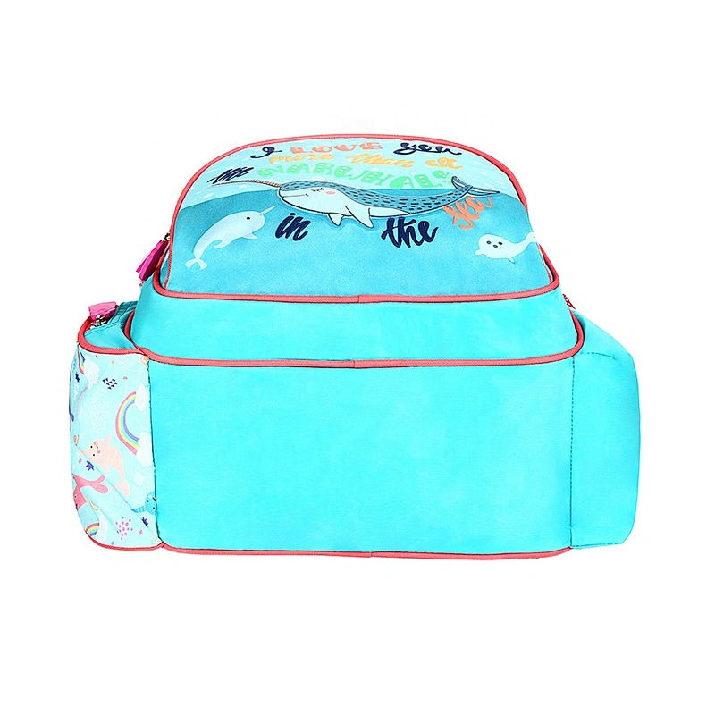 Bag Shiny Cartoon Stylish Narwhale schoolbag kids bags school bags children for girls backpack,  glitter and pvc printing