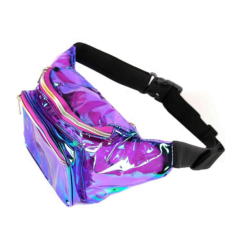 Fanny Pack PVC Transparent Purple for women men and kids cute fits small medium large waist bag chestbag
