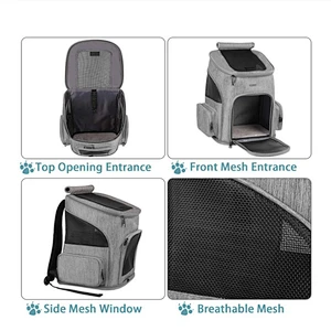 Dog Backpack Pet Carrier Bag with Mesh for Small Dogs Cats Airline Approved for Hiking Travel Puppies Cat Backpack Bag