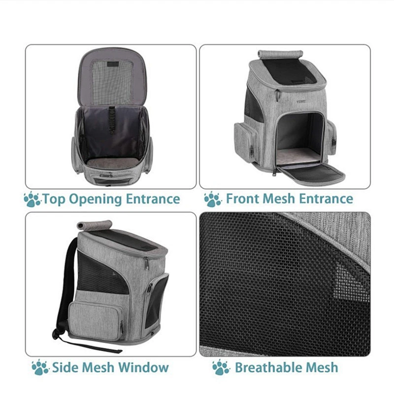 Dog Backpack Pet Carrier Bag with Mesh for Small Dogs Cats Airline Approved for Hiking Travel Puppies Cat Backpack Bag
