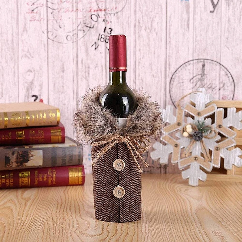 2020 New arrivals Christmas wine gift bags Fabric Sweater wine bottle bag xmas decorations Christmas wine bottle cover