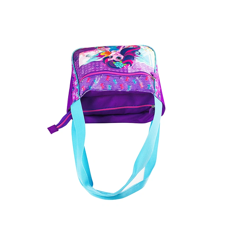 OEM fashion Girls Fashion school Customized Logo Style Hand bag tote bags with custom printed logo tote bag polyester