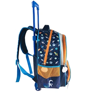 2020 Cartoon Space Trolley traveling bag kids luggage trolley bags Trolley school bags With Wheels