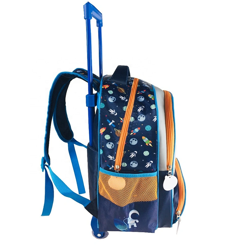 2020 Cartoon Space Trolley traveling bag kids luggage trolley bags Trolley school bags With Wheels
