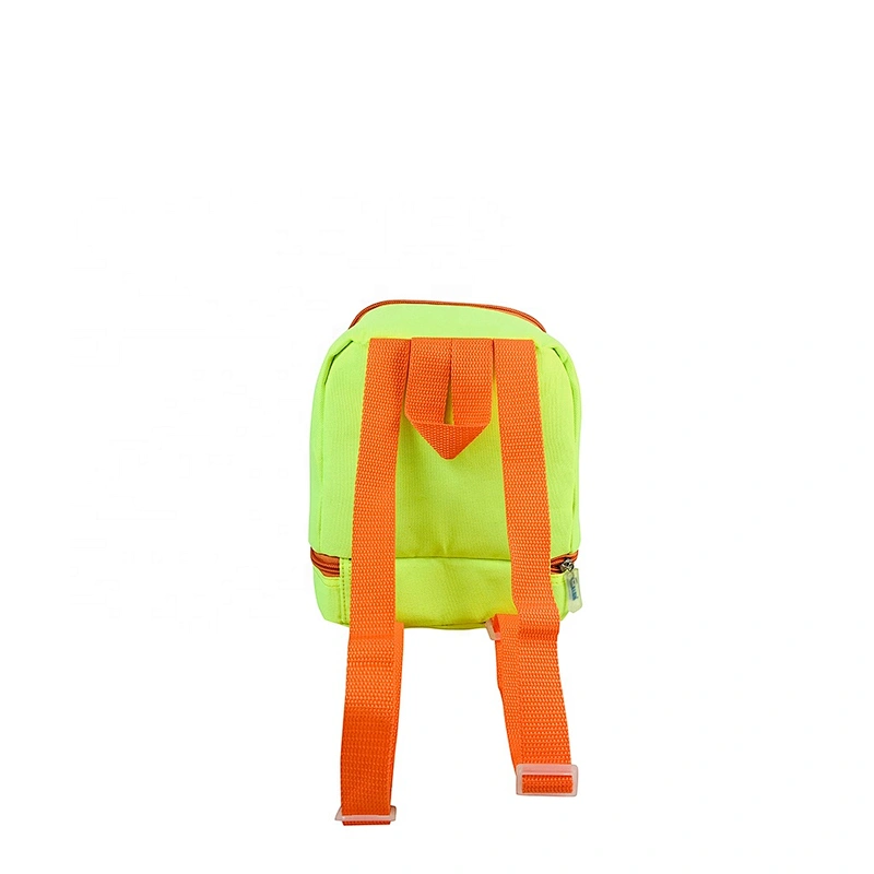 High quality insulated cooler box bags deliver lunch food delivery with custom logo thermal fluorescent green fabric for kids