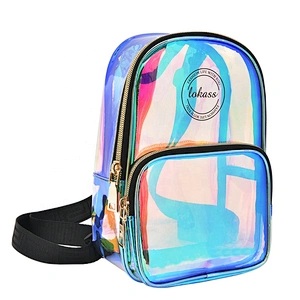 Fashion Waterproof Mini Backpack Laser Holographic PVC bag TPU Transparent Backpack For Girl