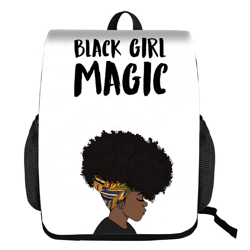 College Daily Bag Africa Girl Sport Travel Bags Black Girl Design Printing Kids School Bag Backpack School Backpack for Girl