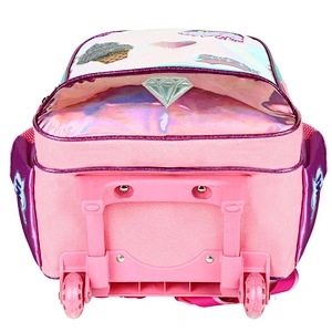 Waterproof Wheeled Rolling Detachable Trolley School Backpack