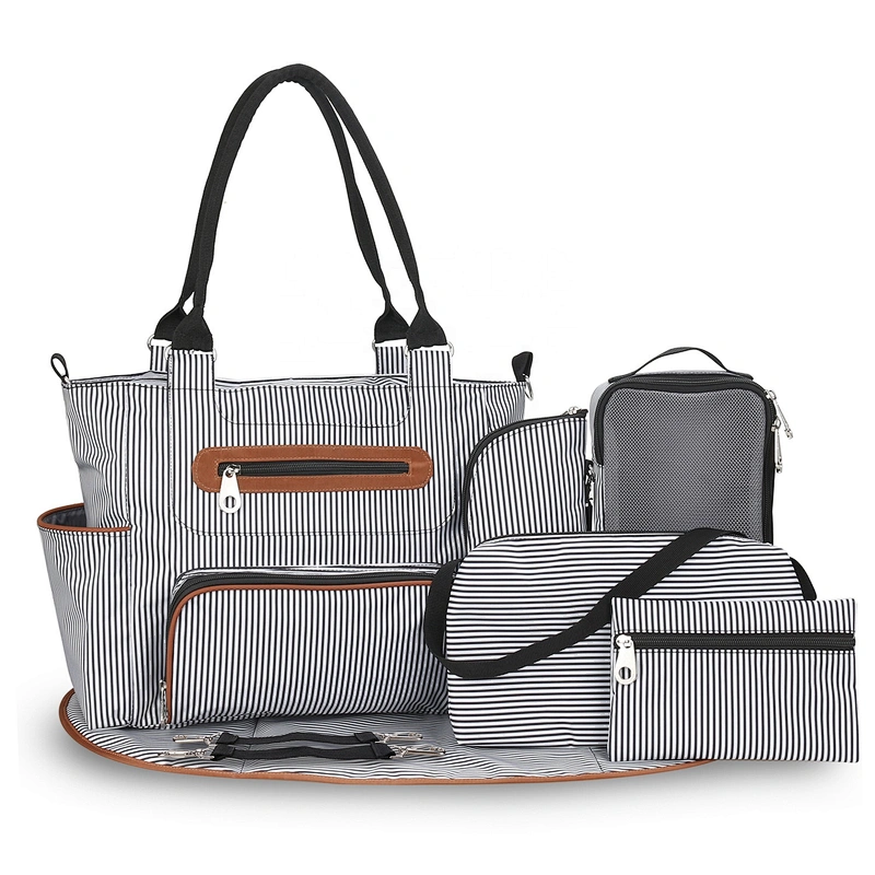 5 pcs in 1 set mummy bags shoulder bag handbag outdoor travel bags