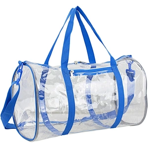 Customized Transparent PVC Duffel Beach Bag Handbag Women with Logo Factory Price for Clear PVC Pink Black Tote Duffel Bag