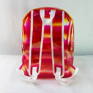 Custom wholesale clear plastic backpack children transparent PVC school bag