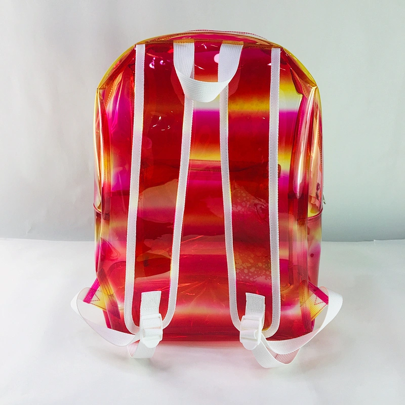 Custom wholesale clear plastic backpack children transparent PVC school bag