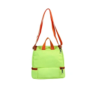 High quality insulated cooler box bags deliver lunch food delivery with custom logo thermal fluorescent green fabric for kids