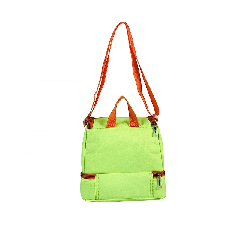 High quality insulated cooler box bags deliver lunch food delivery with custom logo thermal fluorescent green fabric for kids