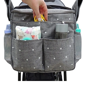 High Quality Trolley Deluxe Bag Factory Supply maternity mummy Baby Diaper Storage Stroller buckle Organizer shoulder Bag