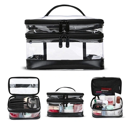 Waterproof Large Portable Clear makeup organizer bag case transparent toiletry bag Luggage Pouch Travel Makeup Cosmetic Bags