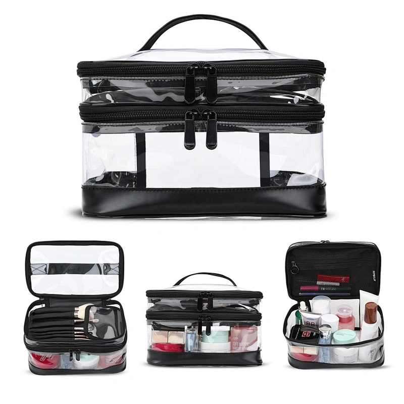 Waterproof Large Portable Clear makeup organizer bag case transparent toiletry bag Luggage Pouch Travel Makeup Cosmetic Bags