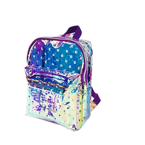 OEM/ODM casual Backpack bags rainbow color Bags waterproof transparent clear jelly backpack Mochilas Escolares For kids women