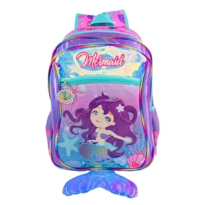 OEM factory Trendy ShinyHolographic Pink backpack school bags girls kids backpack