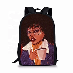 2020 Latest Black African Art Girls Printing Kids or Teenagers Girls Bags Mochilas School Bags Children Backpack