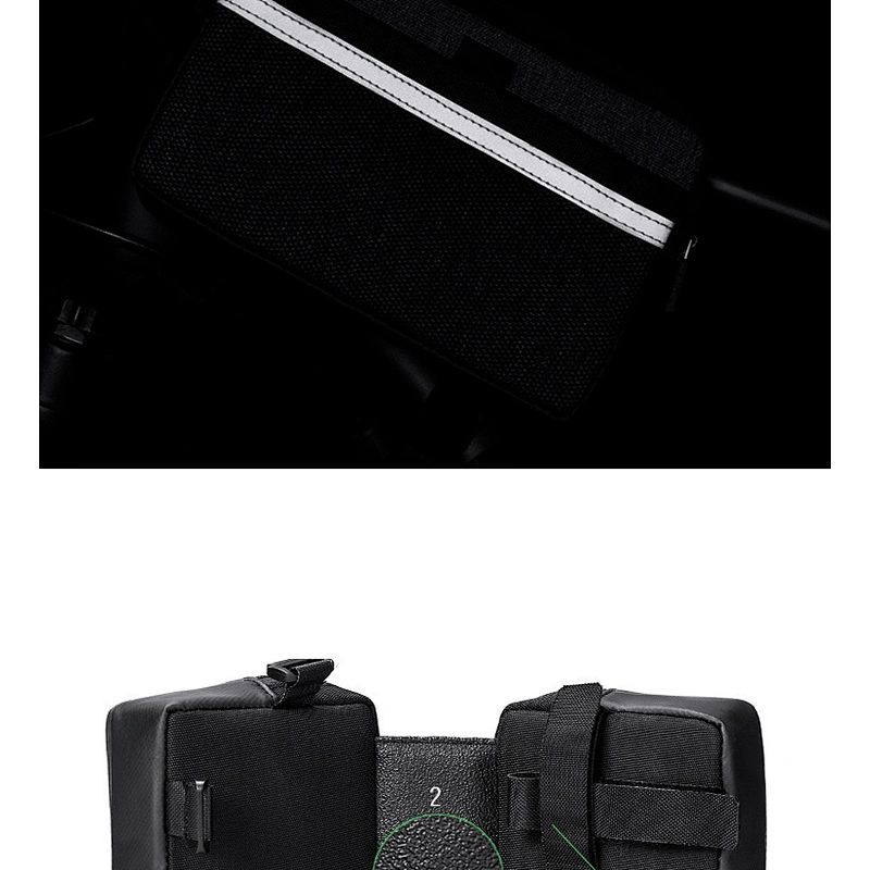Factory direct sale waterproof bicycle saddle bag with reflective tape