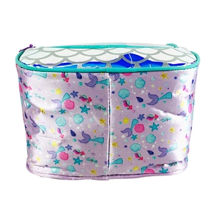 custom cartoon mermaid cooler tote bag portable food delivery lunch picnic box for school kids girls with reflective material