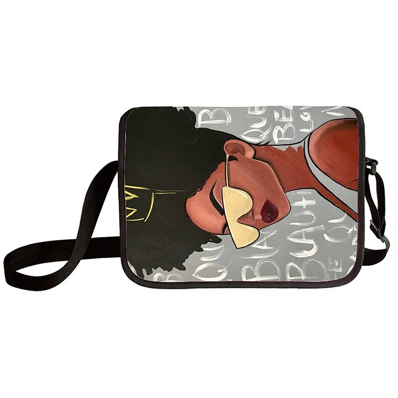 Black girls one-shoulder bag middle and primary school students crossbody bag  can be carried by hand