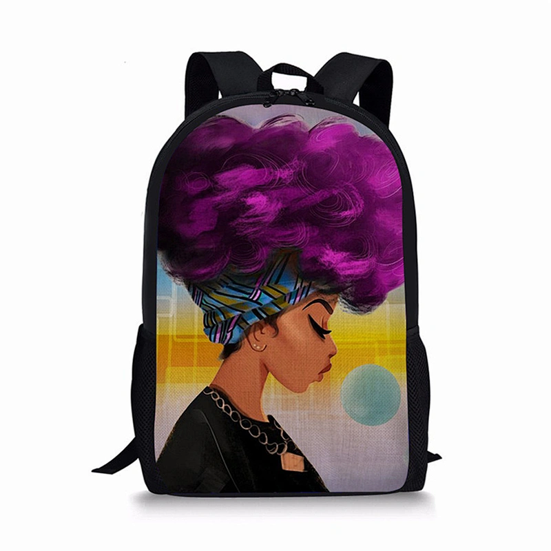 Customized African Girl backpack, new printed backpack for school students in the back-to-school season