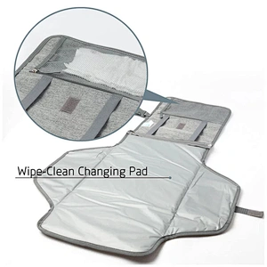 Travel Portable Diaper Changing Mat Waterproof And Detachable Zipper Cloth Diaper Baby Changing Pad