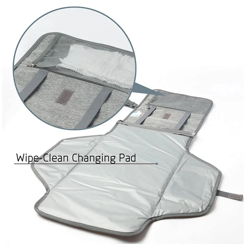 Travel Portable Diaper Changing Mat Waterproof And Detachable Zipper Cloth Diaper Baby Changing Pad