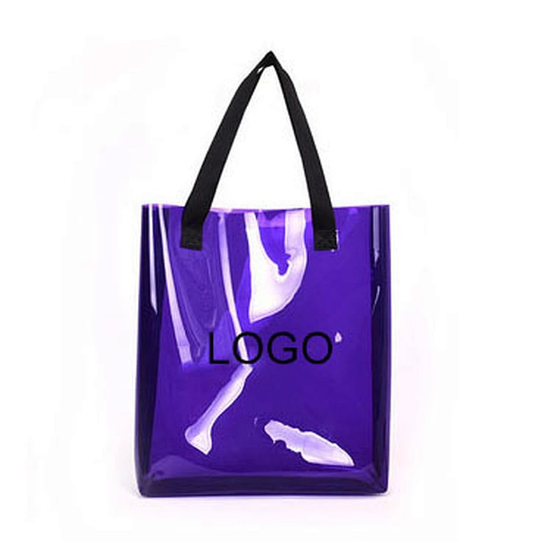 2020 new style Customized fashionable Large Summer pvc transparent clear tote bag for daily use