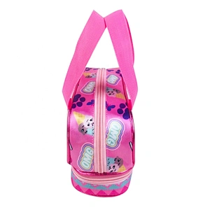 Custom Logo Printed BTS Double Zippers School Student Pen Pouch Pencil Case Bag for Children