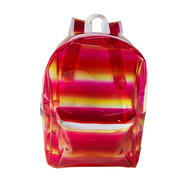 Custom wholesale clear plastic backpack children transparent PVC school bag