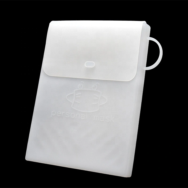 Multi-color Children Kids Portable  storage clip folder food-grade Silicone Disposable Face Masking Holder Storage Box Bag Case