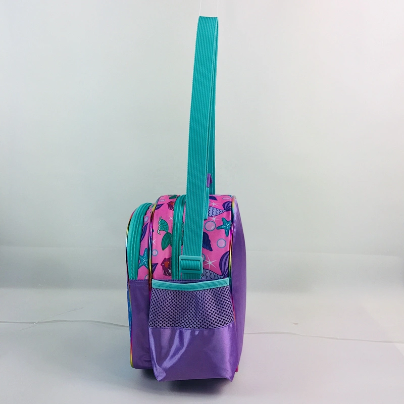 Fashion shiny holographic material Insulated Lunch Cooler Bags Box Backpack For Kids