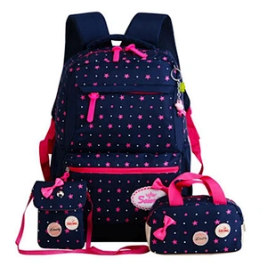 New arrival Primary star printing custom backpack school bag kids children school backpack Durable Soft Kids School Bag Set