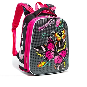 Butterfly Printing cute bookbag EVA hard shell boys girls school bag Children's backpacks for grade 1 to grade 5 kids