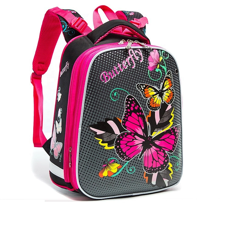 Butterfly Printing cute bookbag EVA hard shell boys girls school bag Children's backpacks for grade 1 to grade 5 kids