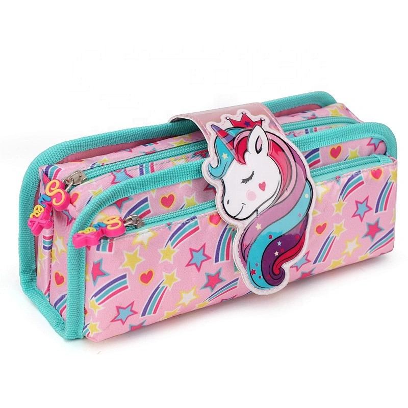 cartoon printing RACING CARS China factory wholesale cartoon printed polyester pencil case Cute stationery bag large capacity