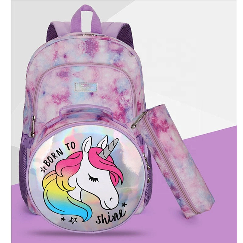 Customized Unicorn backpack Teenager Girls School Bags Set Women Travel Bagpack Children Rucksack Mochila