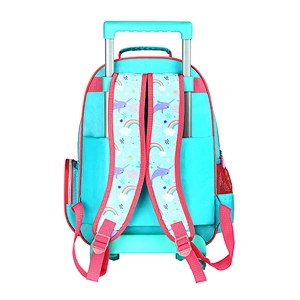 3  in 1 set Wholesale Custom School bag kids trolley luggage school trolley bag for girls and boys