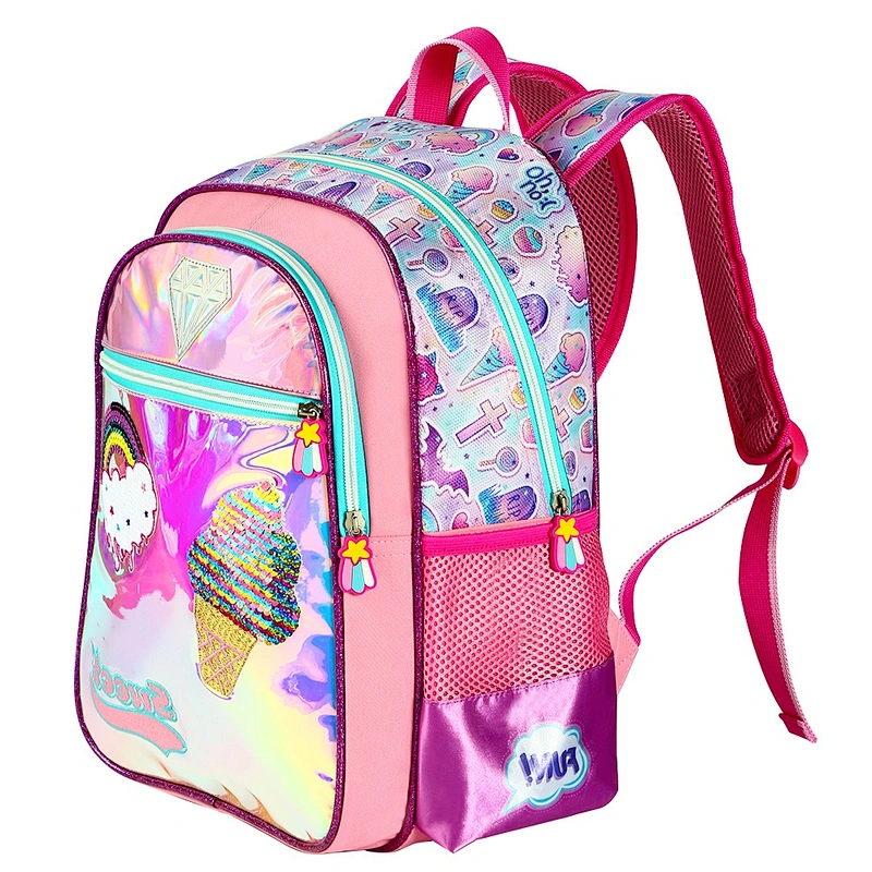 Pink children backpack school bags for teenage girls