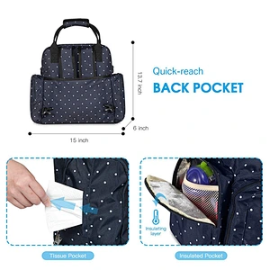 Large Diaper Bag Baby Nappy Tote Bag Maternity Diaper Shoulder Bag Organizer Multi-Function Travel Backpack