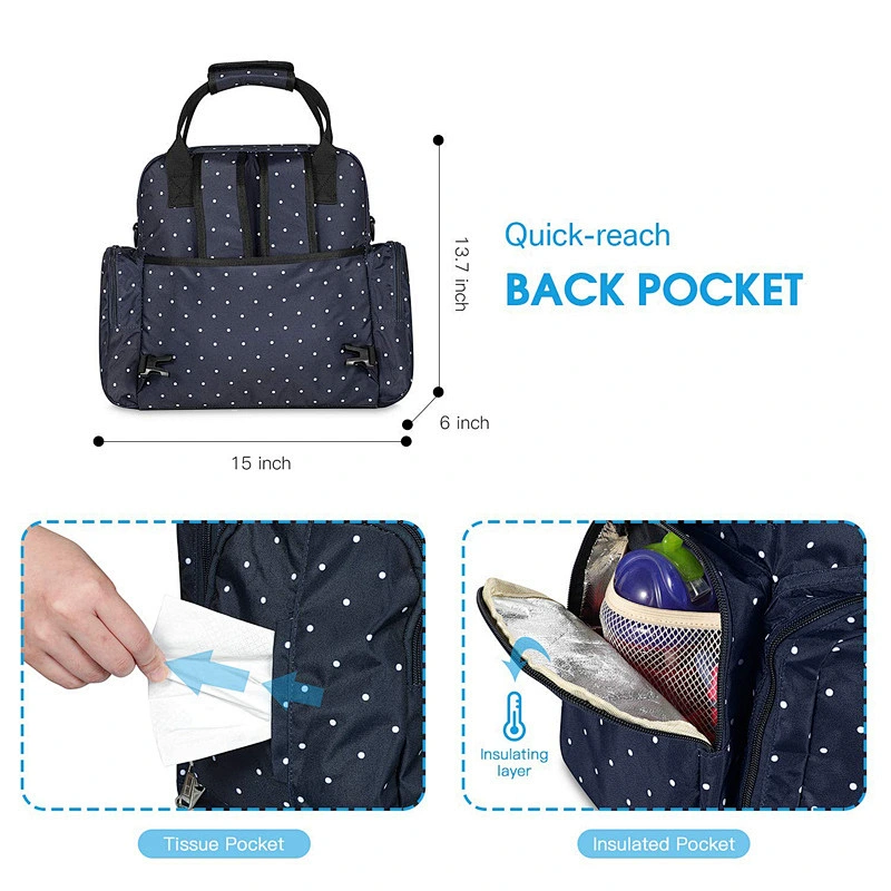 Large Diaper Bag Baby Nappy Tote Bag Maternity Diaper Shoulder Bag Organizer Multi-Function Travel Backpack