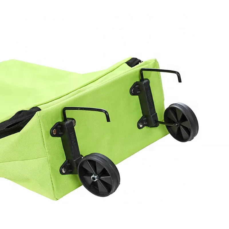 Eco-Friendly Reusable Shopping Trolley Bag Collapsible Wheeled Shopping Trolley foldable Tote bag customized Easy portable