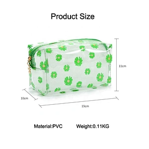 Custom Fashion Waterproof Transparent TPU Portable PVC Makeup Bag Cosmetic Bag Case