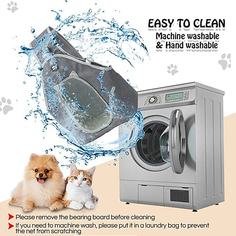 Hand-free sling for small cats and dogs for outdoor travel breathable mesh  machine washable pet backpack